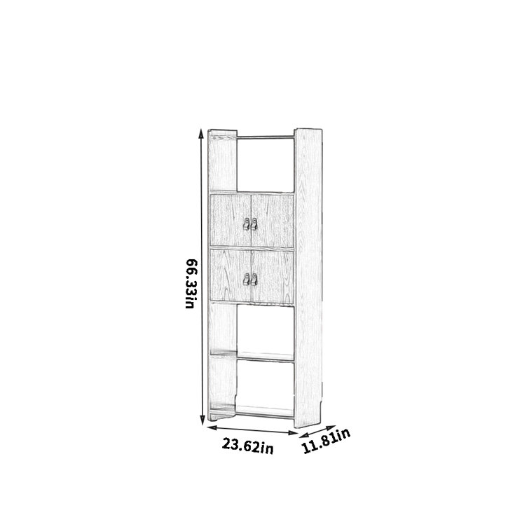 Hokku Designs Bogumil Storage Bookcase Wayfair Canada